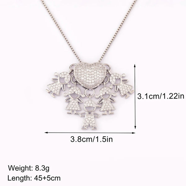 Nidin High Quality Trend Son/Daughter Boy/Girl Pendant Necklaces Female Fashion Versatile Chain Choker Jewelry Birthday Gifts