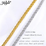 10PCS 60cm Stainless Steel Chains + 25/30mm Blank Pendant Cabochon Base Trays For DIY Handmade Necklaces Fashion Jewelry Finding