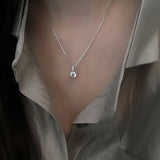 Collares colgantes de lujo de cristal coreano para mujer, gargantilla de cadena de clavícula con corazón de hada a la moda Y2k, regalo romántico lindo y simple, joyería