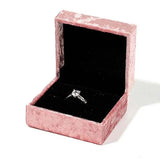 Pink Velvet Ring Box Vintage Lovely Square Shape Ring Storage Case Wedding Ring Women Gift Earrings Display