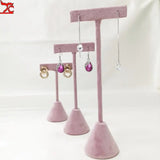 Jewelry Rack Display Pink Velvet Cloth Window Necklace RingJewelry Exhibitor Props High-End Display Props Free Combination