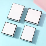 12pack White Black Cardboard Jewelry Box Earings Rings Necklace Storage Boxes 7x9x3cm Kraft Paper Travel Wedding Gift Dust Case