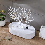 New Upgraded Deer Jewelry Storage Rack Drawer Design Tree Antler Shape Earrings Necklace Ring Jewelry Display Stand Tray Cases