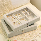 Jewelry Storage Box Earring Ring Necklace Jewelry Display Box Jewelry Classification Dustproof Transparent Flip Lid Jewelry Box