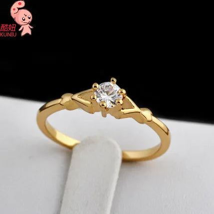 Ever Fade 14K Gold Ring for Women Solitaire 2.0ct Round Cut Zirconia Diamond Wedding Band Bridal Jewelry 14k Gold Jewelry