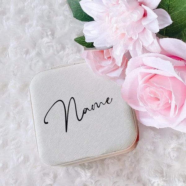 Cora's Personalized White Jewel Case