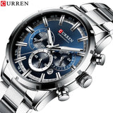 Reloj masculino CURREN, relojes de moda para hombre, marca superior, reloj de pulsera de lujo, reloj de cuarzo, reloj para hombre, cronógrafo resistente al agua