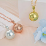 Collier pendentif bola de grossesse Eudora Harmony Ball Angel Caller simple et lisse carillon cloche boule bijoux pour femmes cadeau fête des mères