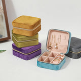 Plush Velvet Small Jewelry Box Necklace Ring Earrings Storage Jewelry Case Women Travel Portable Jewelry Organizer Box Joyero