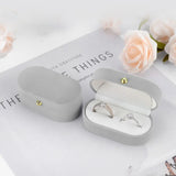 New Velvet Double Ring Box Wedding Diamond Ring Boxes Jewelry Display Organizer Proposal Engagement Ceremony Gifts Storage Cases