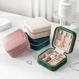 Plush Velvet Small Jewelry Box Necklace Ring Earrings Storage Jewelry Case Women Travel Portable Jewelry Organizer Box Joyero